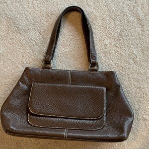 Leather handbag brown. Ann Taylor
